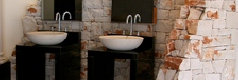 LUXURY BATH & SPA DESIGN, INTERIOR DESIGN. Wash-basin cabinets of Lecce natural stone on a basis in granite Star Galaxy, wall of hand-cut stone Pietra di Surbo.jpg